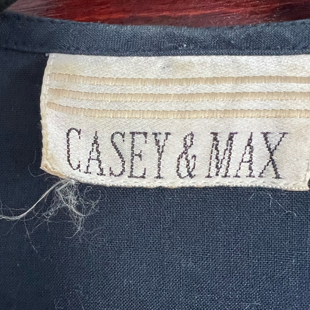 Vintage Casey & Max Vest Embroidered Corduroy Grannycore Autumn Leaves size M - Picture 3 of 9